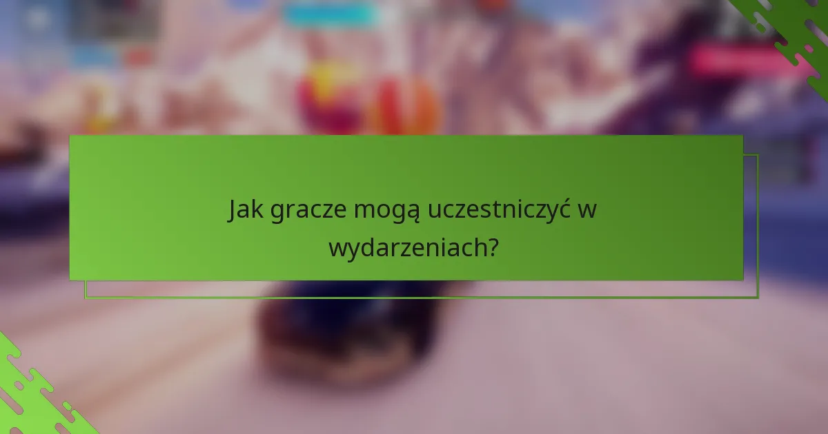 Jak gracze mogą uczestniczyć w wydarzeniach?