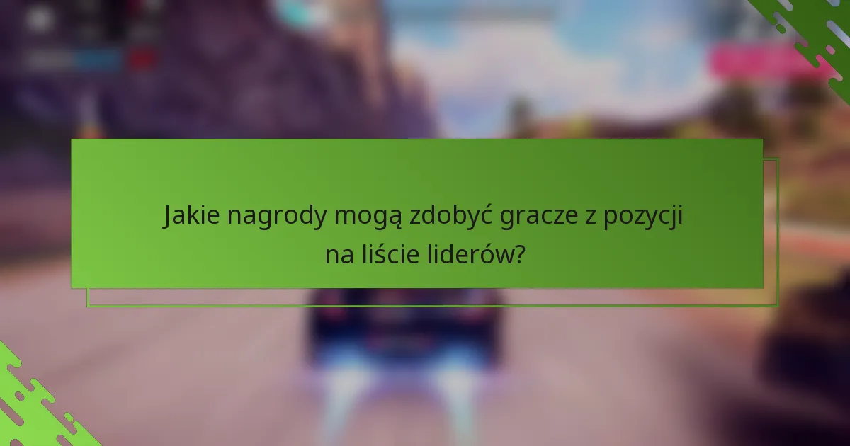 Jakie nagrody mogą zdobyć gracze z pozycji na liście liderów?